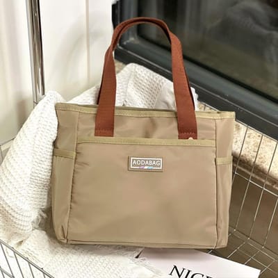Casual Dames Tote Bag Klassieke Grote Capaciteit Schoudertassen Oxford Mode Lichtgewicht Reishandtas Mama Tassen kaki