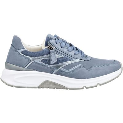 Gabor-art. 86.896 26-sneaker-rolling soft-lichtblauw-veter/rits-dames- maat 7 / 40.5