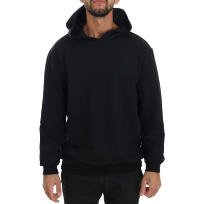Daniele Alessandrini Zwarte Gym Casual Hoodie Katoenen Trui