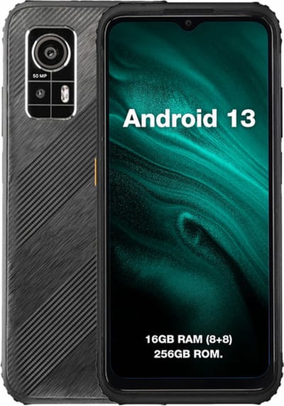 AGM H6, 16,7 cm (6.56"), 8 GB, 256 GB, 50 MP, Android 13, Zwart