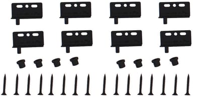 Dailygoods- Pivot Scharnier Heavy Duty - Zwart - Verborgen Scharnieren - Haakse Hardware - 8 Stuks - Gegalvaniseerd Ijzer