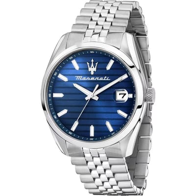 Montre pour homme Maserati Attrazione Acier Inoxydable Cadran Bleu Quartz R8853151028 bleu