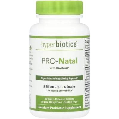 Hyperbiotics, PRO-Moms, avec kiwi, 5 milliards d'UFC, 30 comprimés à libération prolongée