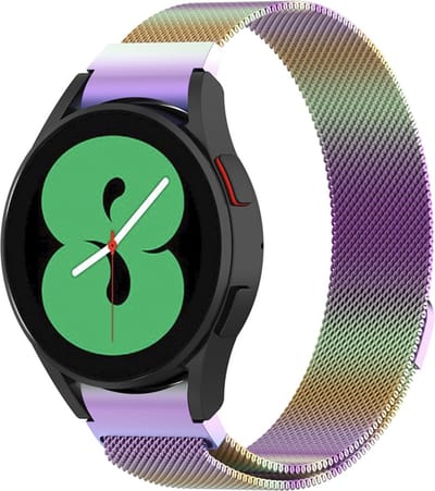 MY PROTECT - Milanees Bandje / Milanese Band - Geschikt Voor Samsung Galaxy Watch 6 / 6 Classic / Galaxy Watch 5 / 5 Pro & Watch 5 / Galaxy Watch 4/ 4 Classic - Regenboog