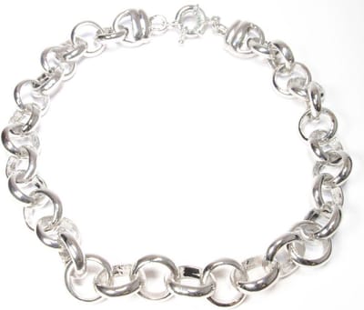Behave - Schakel ketting jasseron zilverkleur 48 cm - Nikkelvrij - Mode-accessoire
