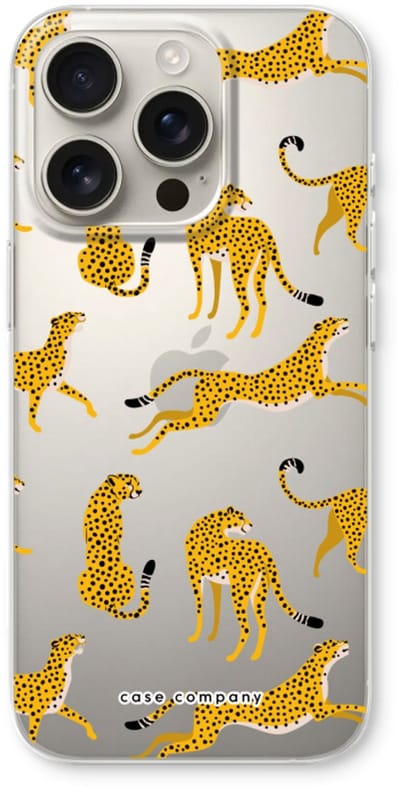 Case Company® - Hoesje geschikt voor iPhone 16 Pro hoesje - Luipaard - Soft Cover Telefoonhoesje - Bescherming aan alle Kanten en Schermrand