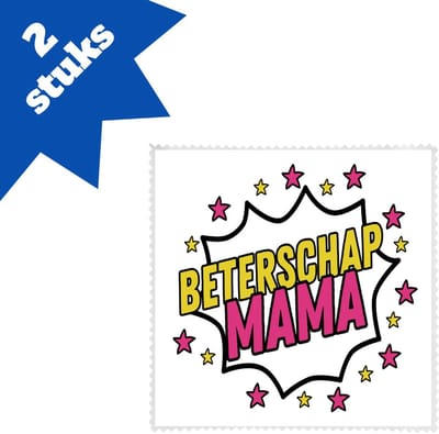 Akyol - beterschap mama brillendoekjes - Beterschap - je moeder - beterschap cadeau - kado - moeder - 17,8 bij 17,8 cm - 2 stuks