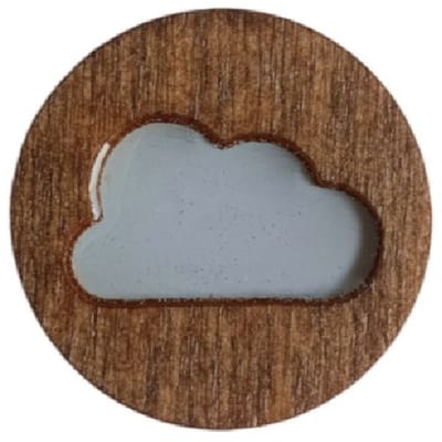 Naaldenhouder - NEEDLEMINDER HOUT - WITTE WOLK - naaldmagneet