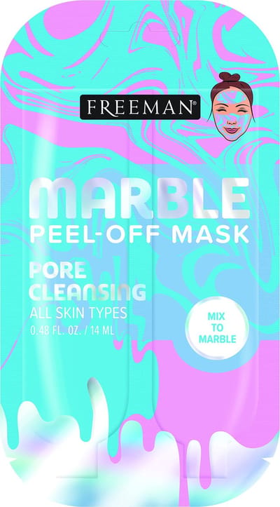 Freeman peel off mask - Marble pore cleansing - reinigend gezichtsmasker - tissuemask - marmer roze blauw - 14ml