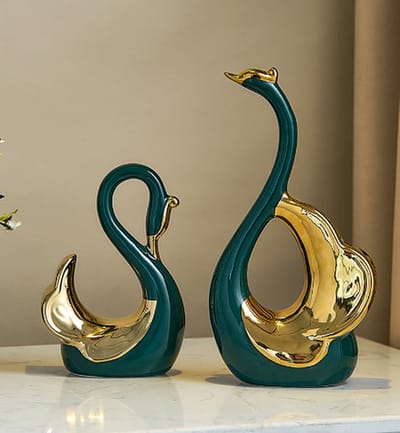 N3 Collecties Decoratie Luxe Sculptuur Moderne Beeldjes Voor Decor Zwaan