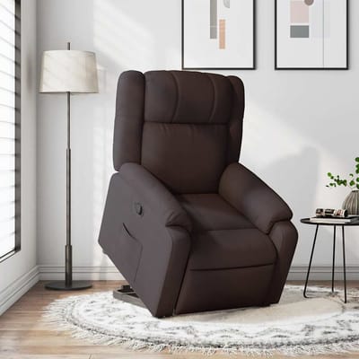 Vidaxl Verstelbare Fauteuil, Bruin, Bekleed met Stof