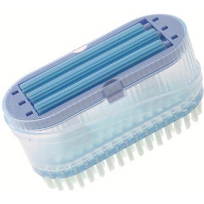 Multifunctionele Zeepbakje Badkamer Rollerborstel Type Zeepbakje Houder Waszeep Afvoerbakje Antislip Schuim Bellenmaker voor Wassen blauw