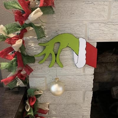Kerstdief Decoratie Kerstversiering Exquise Grappige Dief Raam Decoraties voor Raam gray