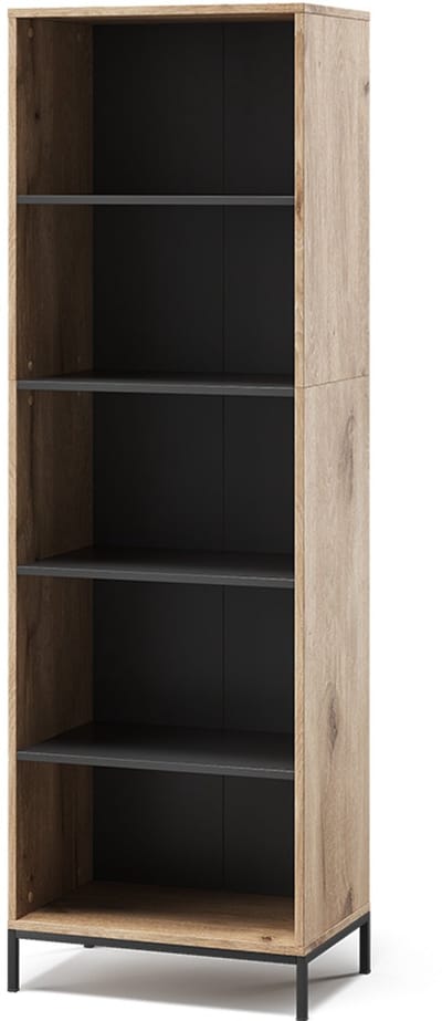 Vicco Eliza Boekenkast – 60 x 180 cm met 5 compartimenten Viking Eik