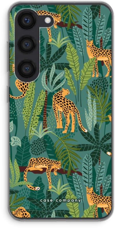 Case Company® - Hoesje geschikt voor Samsung Galaxy S23 hoesje - Luipaard 2 - Soft Cover Telefoonhoesje - Bescherming aan alle Kanten en Schermrand