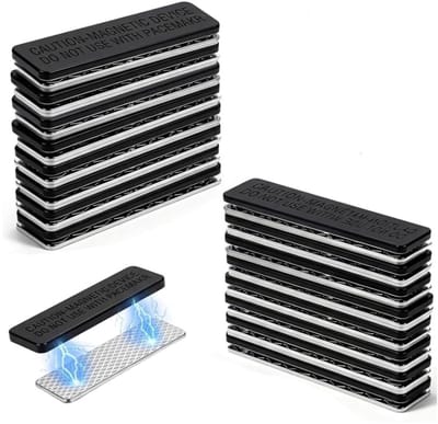 Dailygoods- Vliegengordijnclips Magnetisch - Zelfklevende Bevestigingsclips - Herbruikbare Magneethouder - Insectengaas - Ramen/Balkondeuren - 16 Stuks - Vliegengordijn