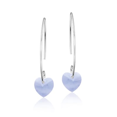 Montebello Oorbellen Liv HZ85 - 925 Zilver Gerhod.- Swarovski Hart - Ø10mm - 35mm