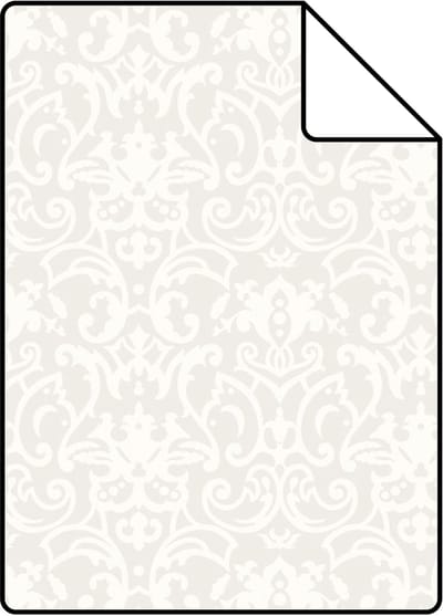 Proefstaal Origin Wallcoverings behang ornamenten wit en lichtgrijs - 26,5 x 21 cm - 346536-S