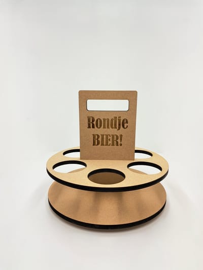 Beckers Products - Ronde Flessendrager - Bierdrager - Verjaardag cadeau - Vaderdag