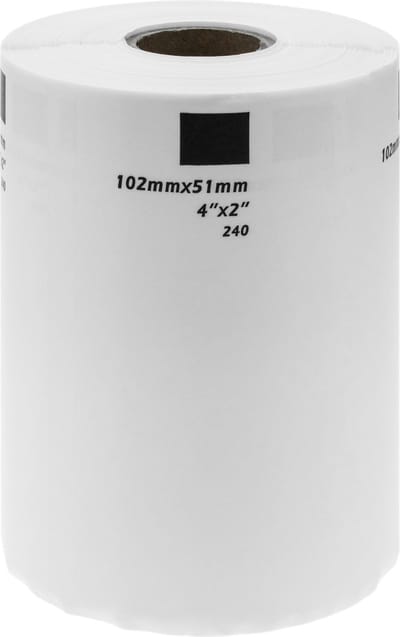 BeMatik - Rol van 600 zelfklevende etiketten compatibel met Brother DK-11240 102x51mm 10-pack
