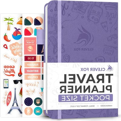 Reisdagboek - Vakantieplanner Organizer - Reisplanning Maken - Inclusief Budgetplan - Zakformaat - Lavendel