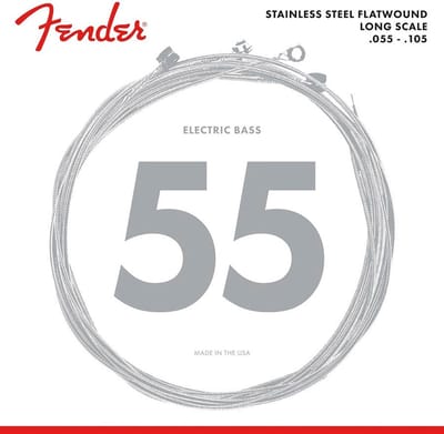 Fender F-9050M Bassnaren Set Stainless Steel Flatwound Medium Long Scale (055-105)