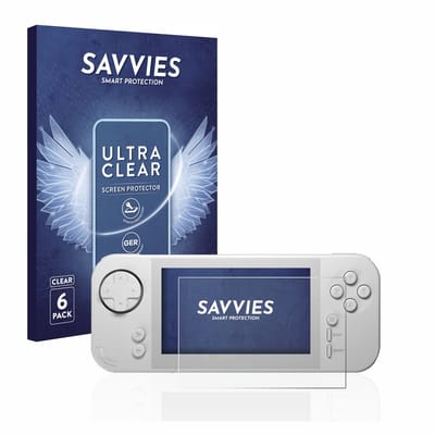 Savvies - Screenprotector voor Evercade EXP - Folie Beschermfolie transparant 6 Stuks