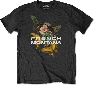 French Montana - Butterfly Heren T-shirt - S - Zwart