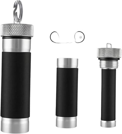 Vislijn trekstang - Lijnspanner tool - Vastzetten knopen - Antislip karteling - 4 x 1.2 cm - Titanium grijs
