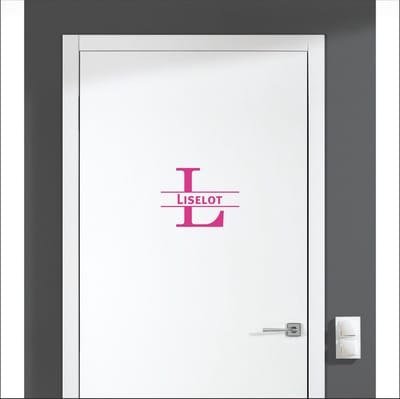 Deursticker Met Naam -  Liselot - Roze