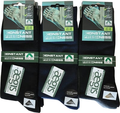 ANTI-ZWEET HERENKOUSEN- ANTI-GEUR- HOOGWAARDIG KATOEN- AEGIS- 39/42 - 20 PAAR - MULTIPACK