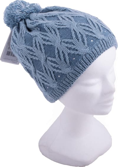 Meisjes Muts 4-8j. Zee Groen met Glitter Steentjes, Fleece Binnenin