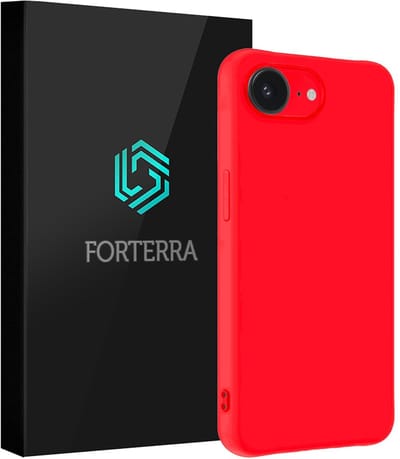Hoesje Geschikt voor Apple iPhone 16e - Sterk & Shockproof - Siliconen Case - Hoes Cover - Rood