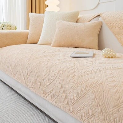 Moderne Sofahanddoek Effen Kleur Sofahoes Voor Woonkamer Lente Herfst Bankhoes Verdikken Pluche Zacht En Glad Antislip 70X70cm 1pc