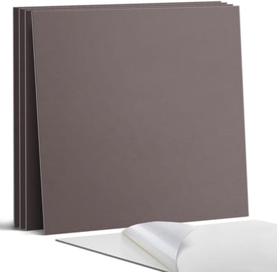 Coloray Wandpanelen Zelfklevend - Kleur bruin Zelfklevende Wandpanelen - 50 cm x 50 cm - Bruin Wandpaneel PVC - 5 stuks - Eénkleurige Wandpanelen Zelfklevend - Wandbord Keuken - Wandpaneel Badkamer