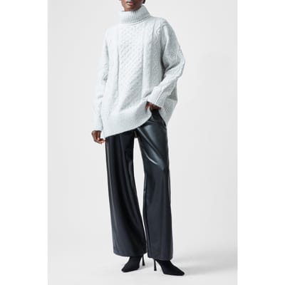French Connection Cable Ls Jumper W Lgt Grey Mel Maat: XS | Sweaters Outlet | Dames | Grijs
