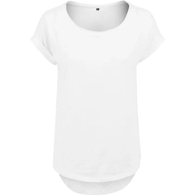 T-shirt met een verlengd achterpand voor dames Build Your Brand