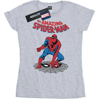 Marvel Dames/Dames The Amazing Spider-Man Katoenen T-Shirt (Sportgrijs)