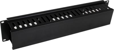 StarTech.com 2U Horizontaal Vingerkanaal Rack Kabelbeheerpaneel met Deksel - rack kabelbeheerpaneel - 2U