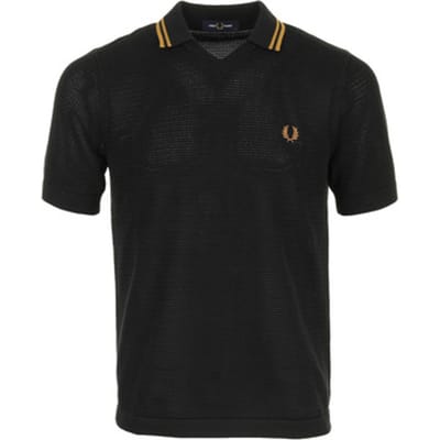 Polo Shirt Korte Mouw Fred Perry Pointelle Knitted Shirt