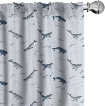 ABAKUHAUS Gordijnen – Wale & Vissen – 2x75x175 cm – Mikrofaser
