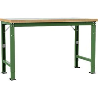 Manuflex werkbank Profi speciaal, tafelblad kunststof, 1500 x 700 mm, resedagroen
