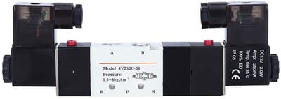 Allecto - Pneumatische Elektromagnetische Ventiel - 5 Wegen - DC 12V - 1/4" BSP - Betrouwbare werking - Efficiënte regeling - Geschikt voor diverse...