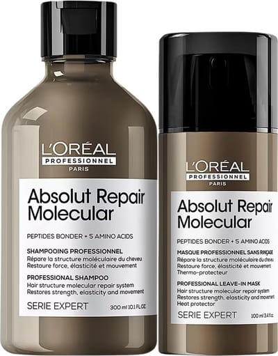 L`Oreal Professionel - Absolut Repair Molecular Set - Beschadigd Haar Pakket - Shampoo + Leave In Cream - Serie Expert Giftset