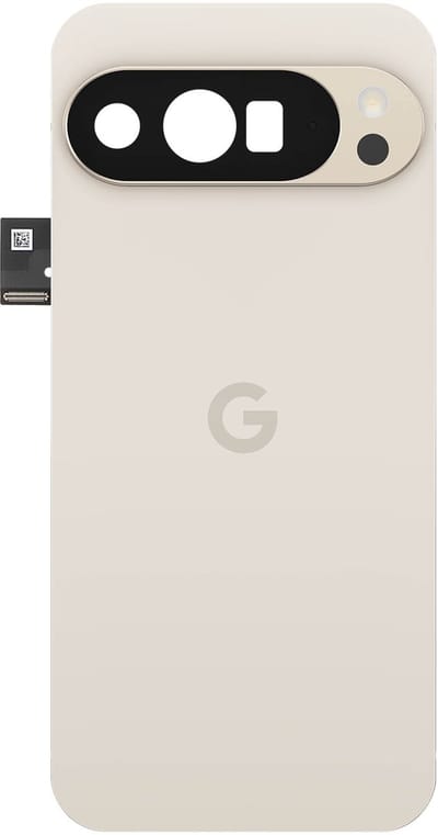 Google, Originele Batterijklep voor Google Pixel 10 Pro XL met Vooraf Geïnstalleerde Lijm, Wit