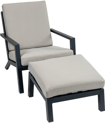 Bezano Loungestoel | Off White + Voetenbank Bezano | Off White