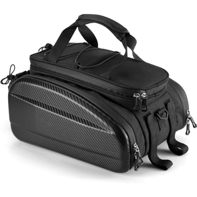 Sacoches de selle de vélo Porte-bagages arrière Pour VTT Voyage Sacoche de selle de vélo Sacoche de selle Porte-bagages avec réflecteur Noir 11L (Non 31L