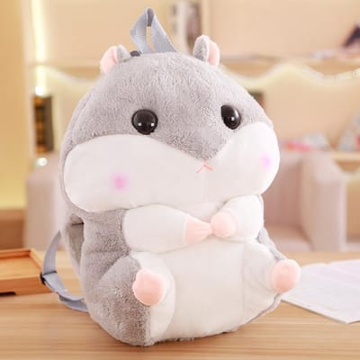 Japanse hamstervel rugzak schattig kawaii handwarmer kinder schooltas zacht speelgoed cadeau voor kleine vriendinnetjes 40cm