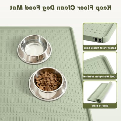 Siliconen hondenvoer mat, 47 x 89 cm, waterdichte en antislip voerplaats voor grote honden, ideaal voor hondenbakken en gemakkelijke schoonmaak