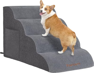 Hondentrap met 4 tredensysteem voor kleine en middelgrote honden - Antislip en duurzame hondenoprit voor veilig hoogteverlies
